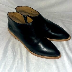 Lucchese Bootmaker Ankle Bootie WMNS 10B Black Baby Buff Side Zip Brazil NWT
